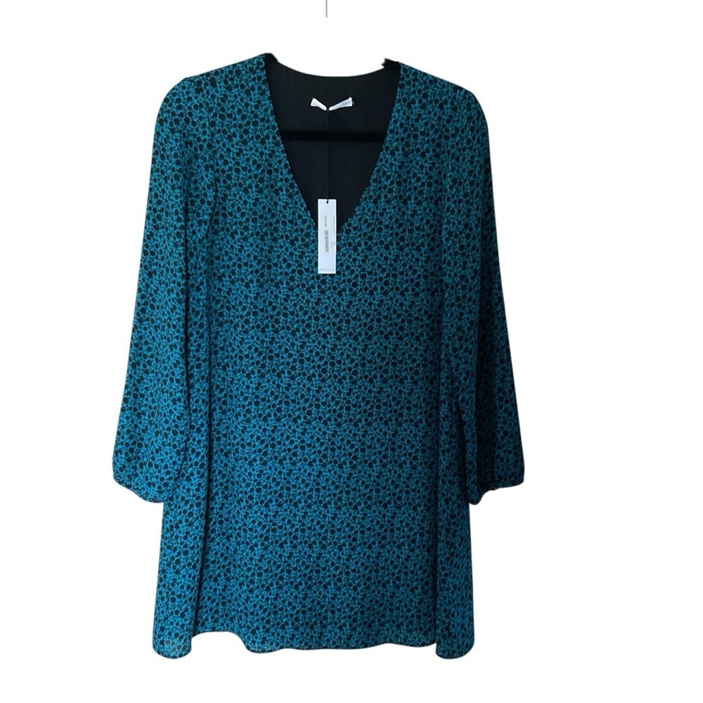 Three Eighty Two Floral Print V-Neck Tunic Dress XS NWT